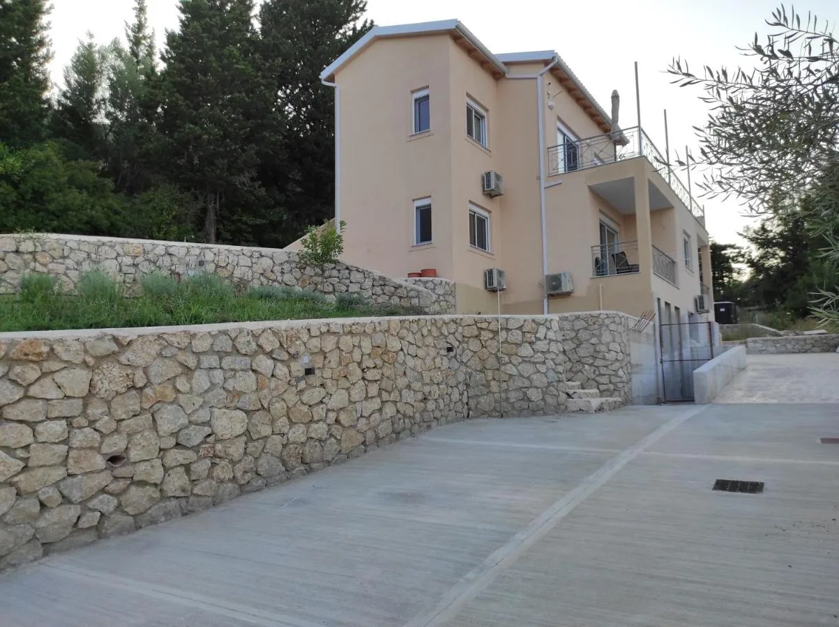 Daylight exterior area beside the villa building