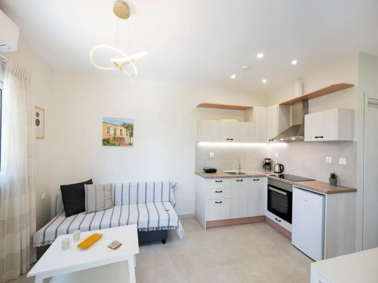 Kitchen angle with seating and decor details